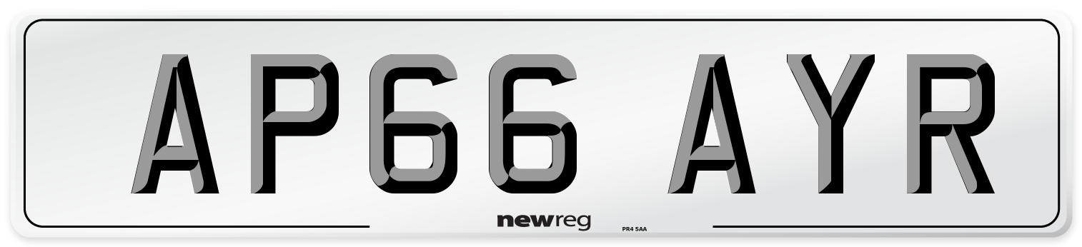 AP66 AYR Number Plate from New Reg